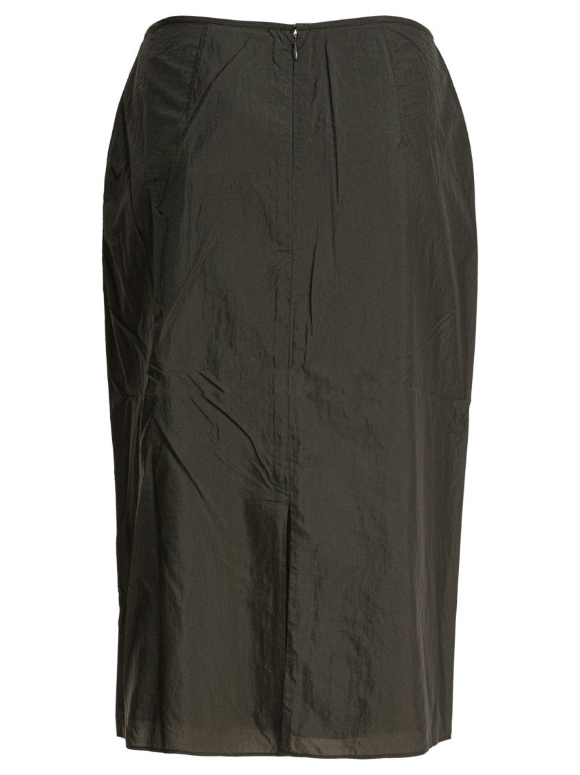 Cecilie Bahnsen High-Waisted Midi Skirt With Floral Embroidery