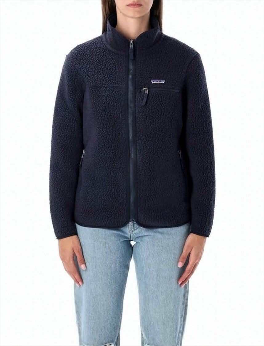Patagonia Textured Plush Fleece Jacket With Full Zipper