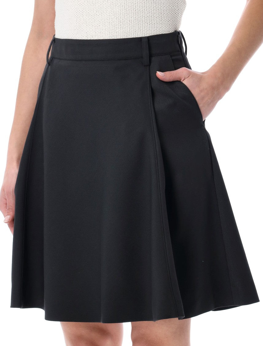 Low Classic Minimalist Suede Misto Lana Corolla Skirt