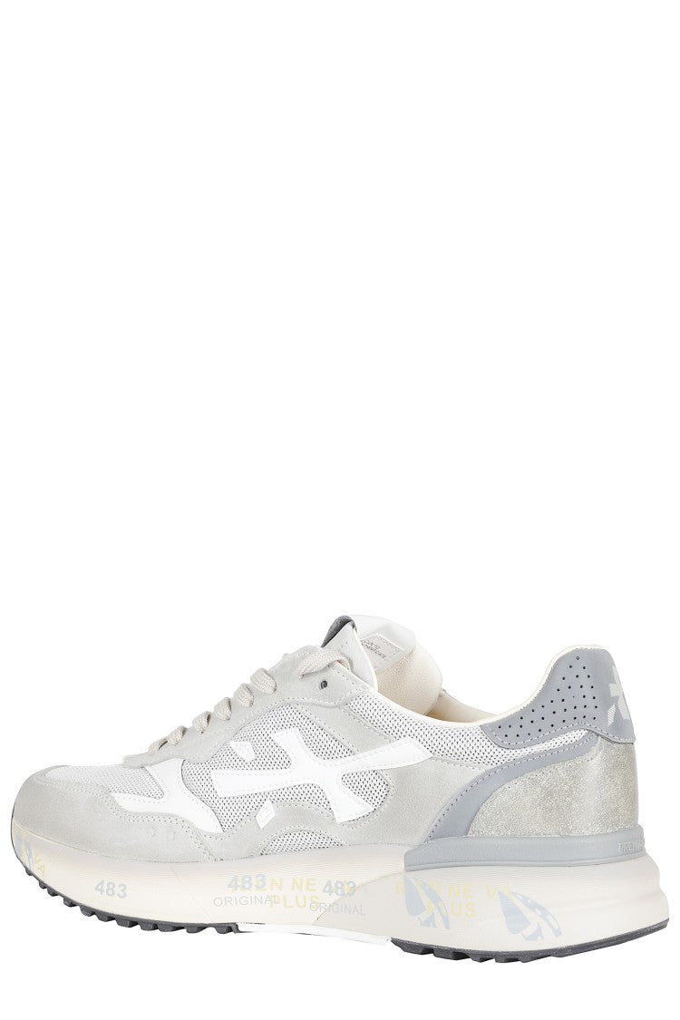 Premiata Gray Mick 0.1 Iconic Side Design Leather Sneakers