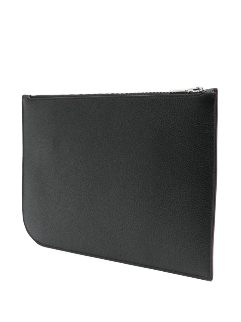 Alexander Mcqueen Blackleather Clutch