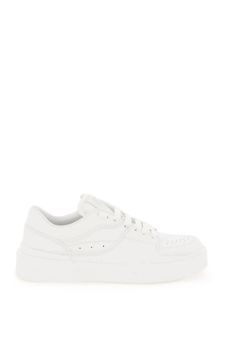 Dolce & Gabbana White Calf Leather Sneakers