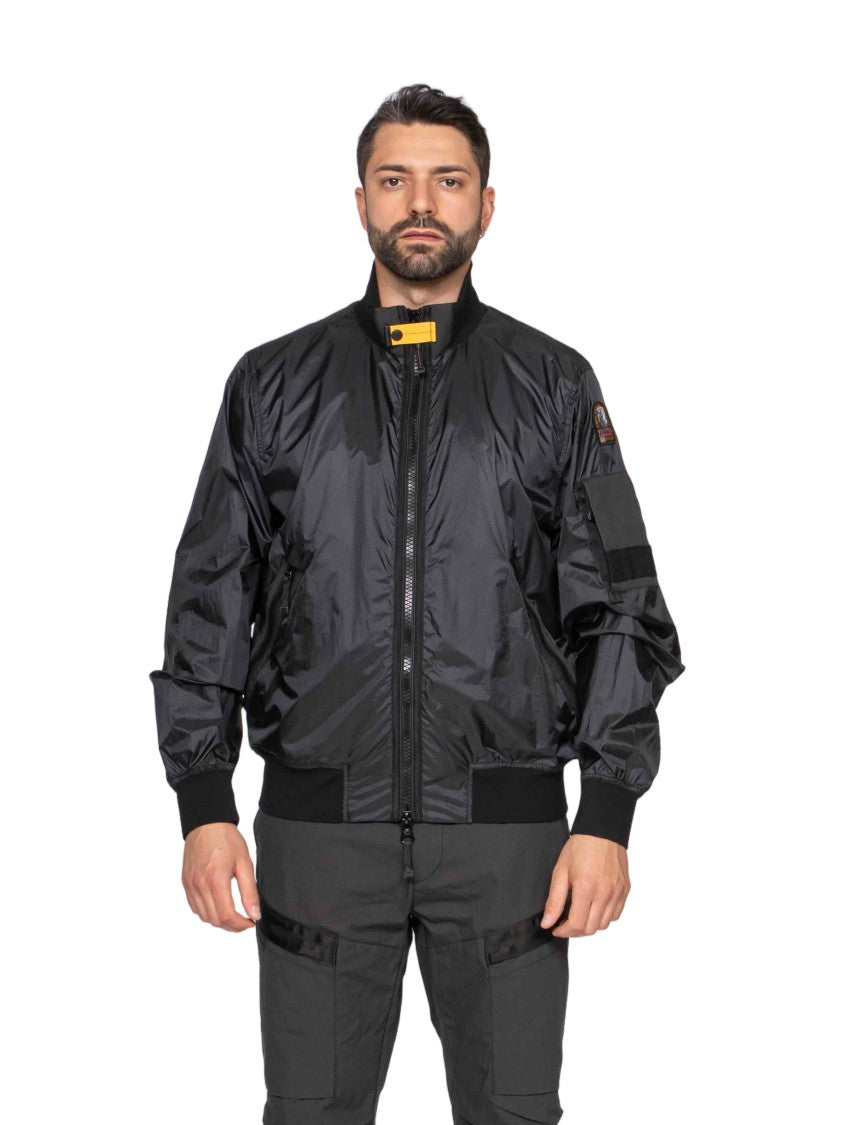 Pjs Parajumpers Crofton Black Stand-Up Collar Bomber Jacket