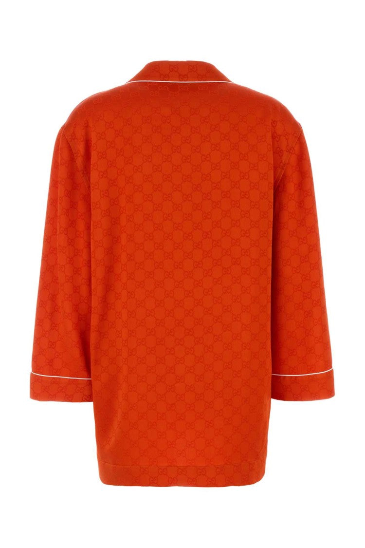 Gucci Orange Satin Shirt