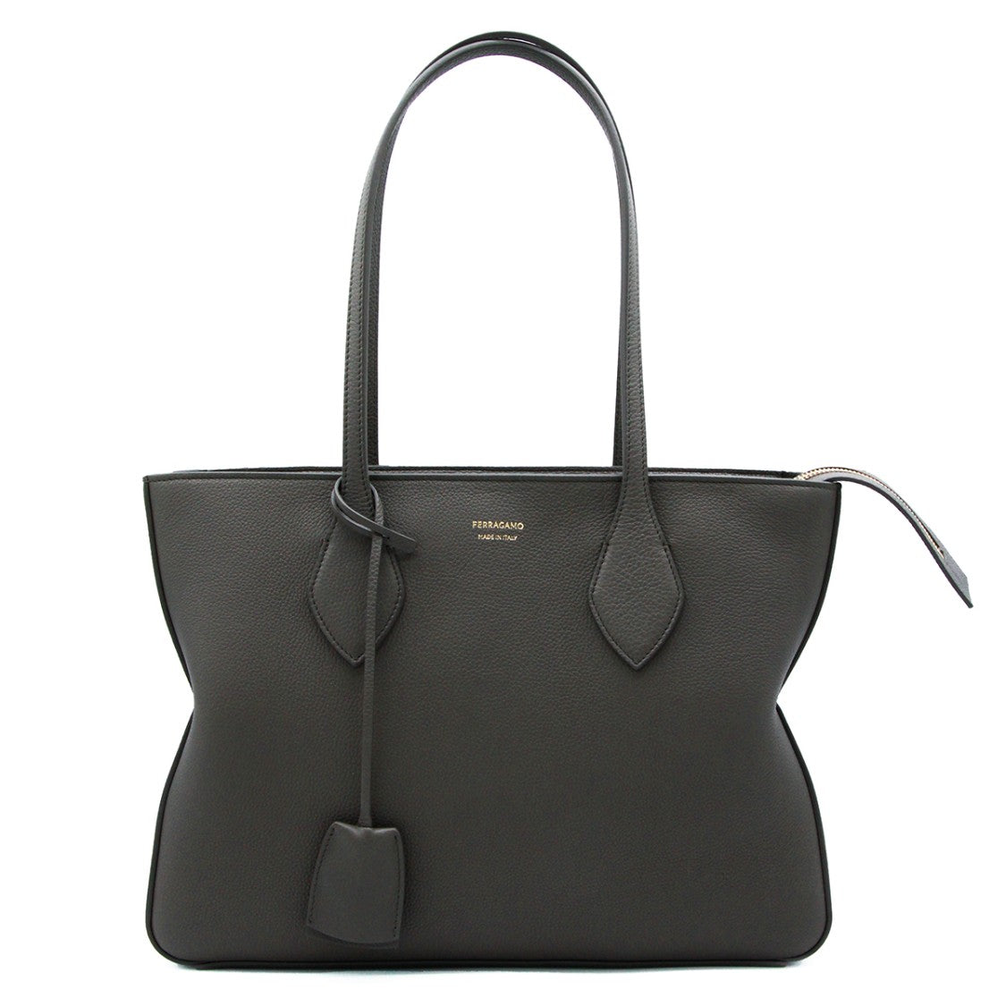 Ferragamo Black Leather Star Tote