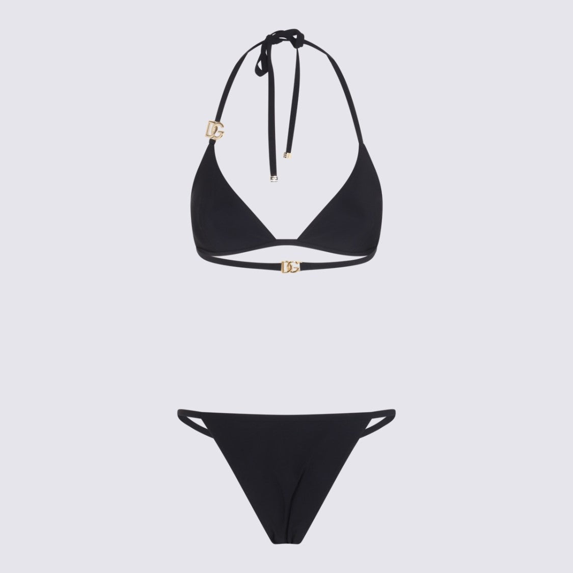 Dolce & Gabbana Black Top And Bottom Bikini