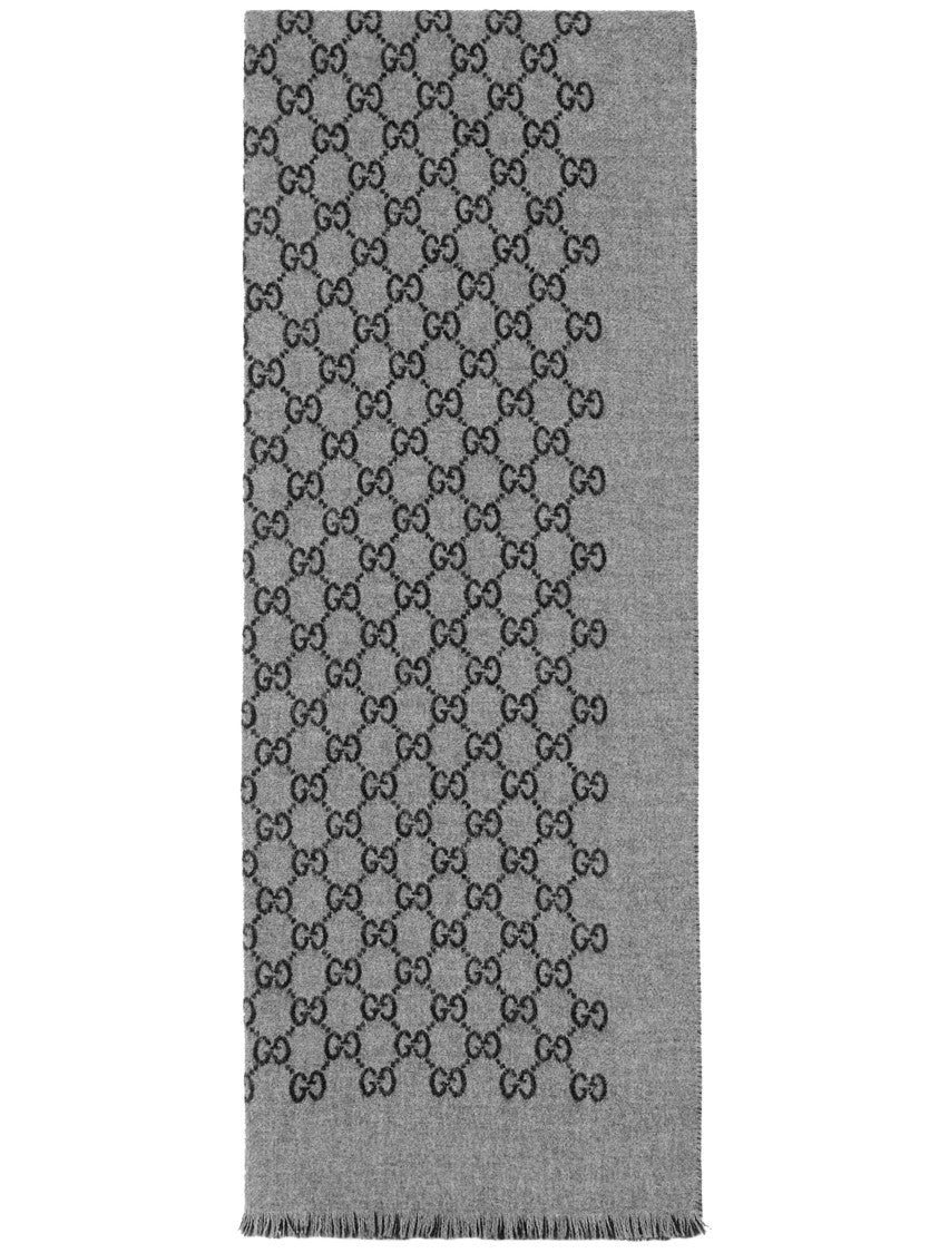 Gucci Sogi Reversible Gg Motif Jacquard Scarf
