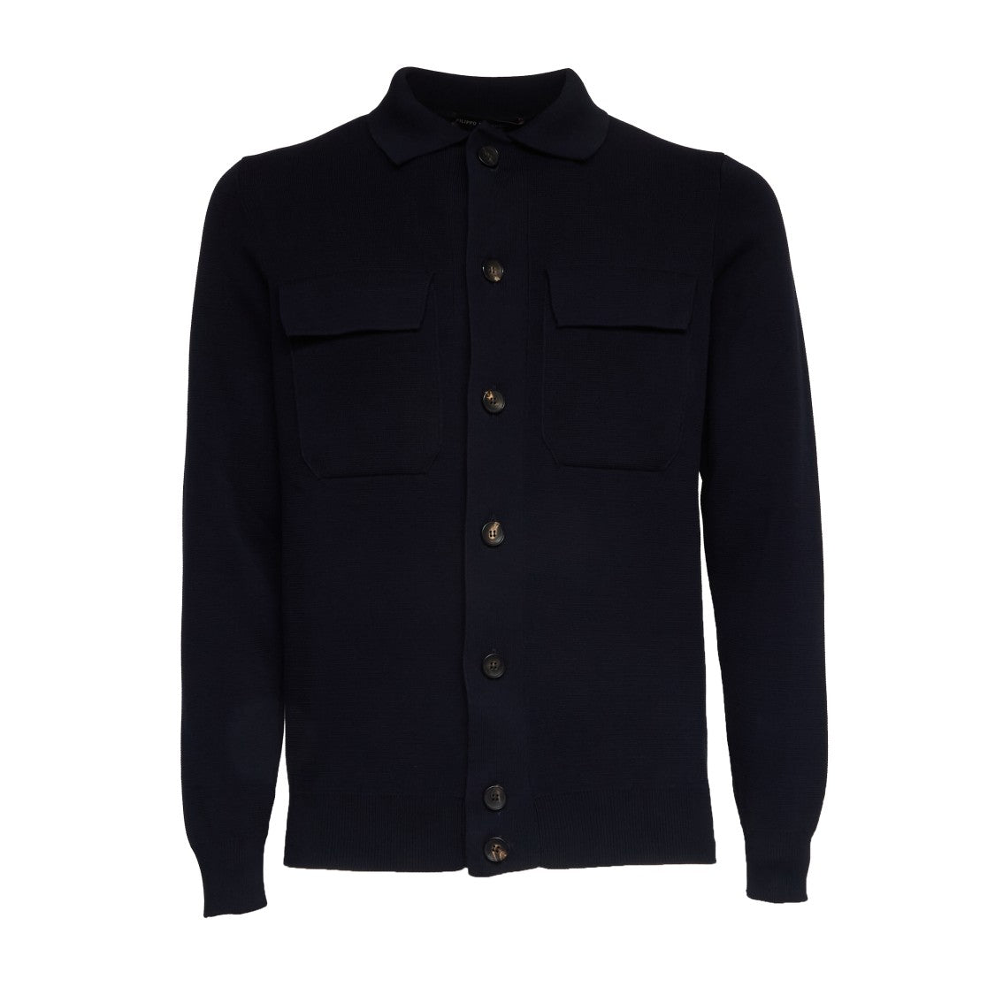 Filippo De Laurentiis Crepe Cotton Multi-Pocket Field Jacket