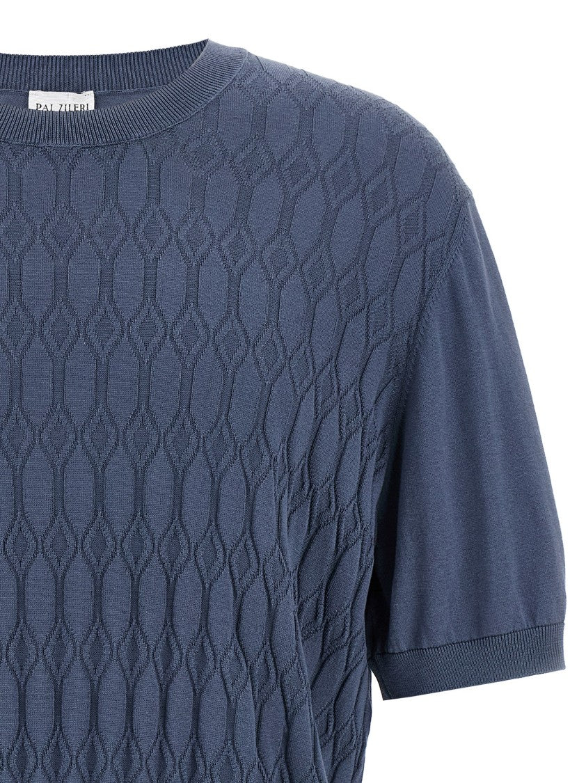 Pal Zileri Tone-On-Tone Diamond Pattern Silk