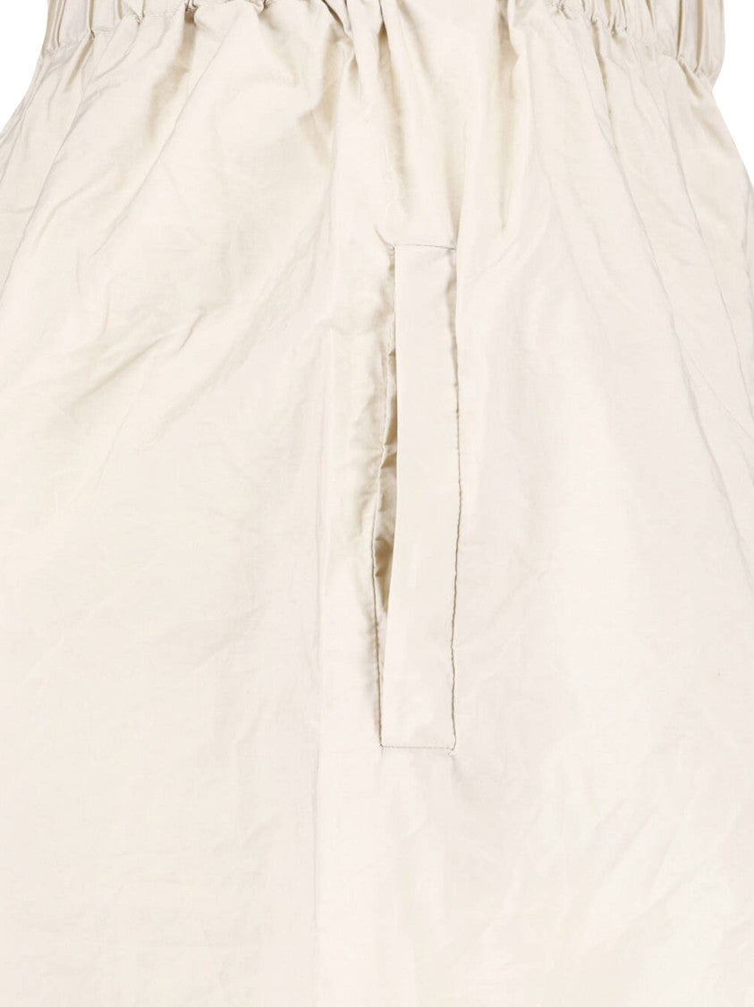 Daniela Gregis White Wide-Leg Elastic Waist Trousers