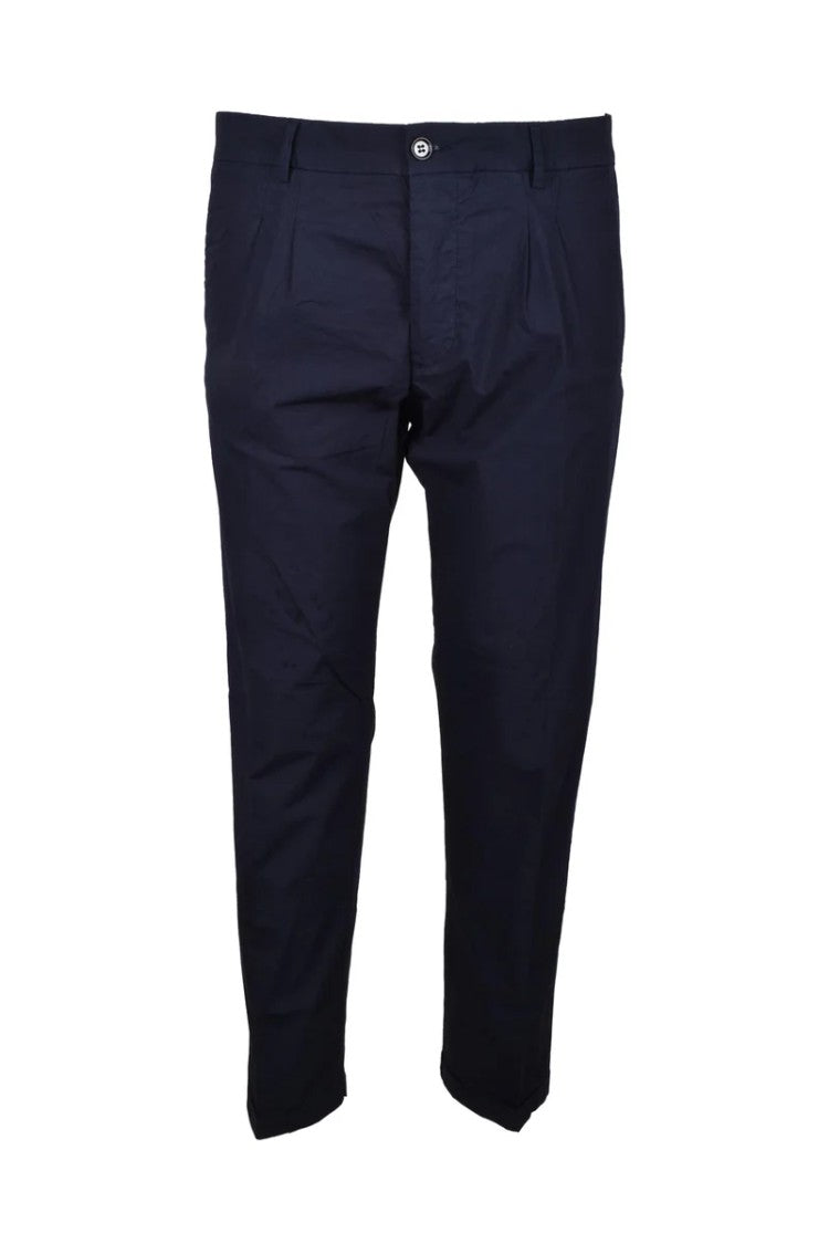 True Nyc Blue Stretch Cotton Pants