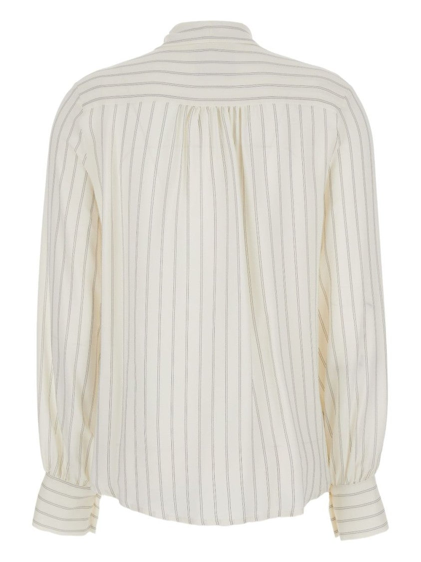 Semi Couture Beige Silk-Acetate Blend Blouse