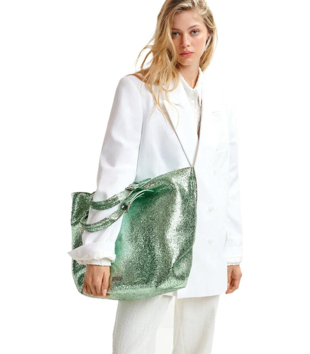 Essentiel Antwerp Hollow White Pinstriped Double-Breasted Jacket