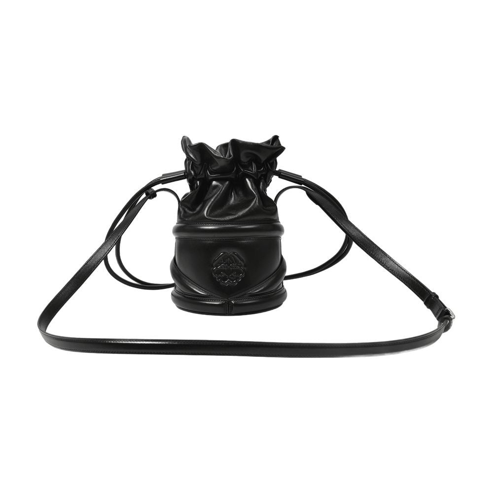 Alexander Mcqueen Soft Curve Bag In Black Leather