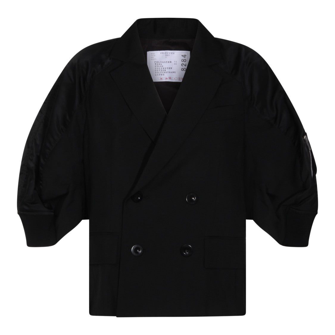 Sacai Black Jacket With Structured Silhouette