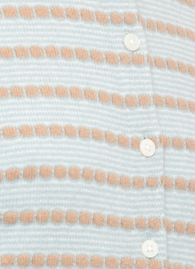 Guest In Residence Light Blue Jane Striped Cardigan
