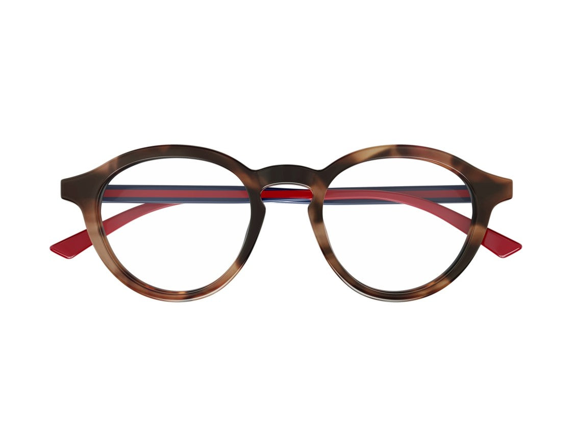 Gucci Tortoiseshell Round Acetate Eyeglasses