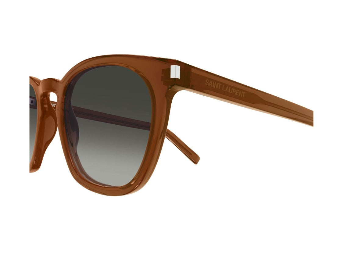 Saint Laurent Grey Sl 28 Gradient Metallic Square Sunglasses