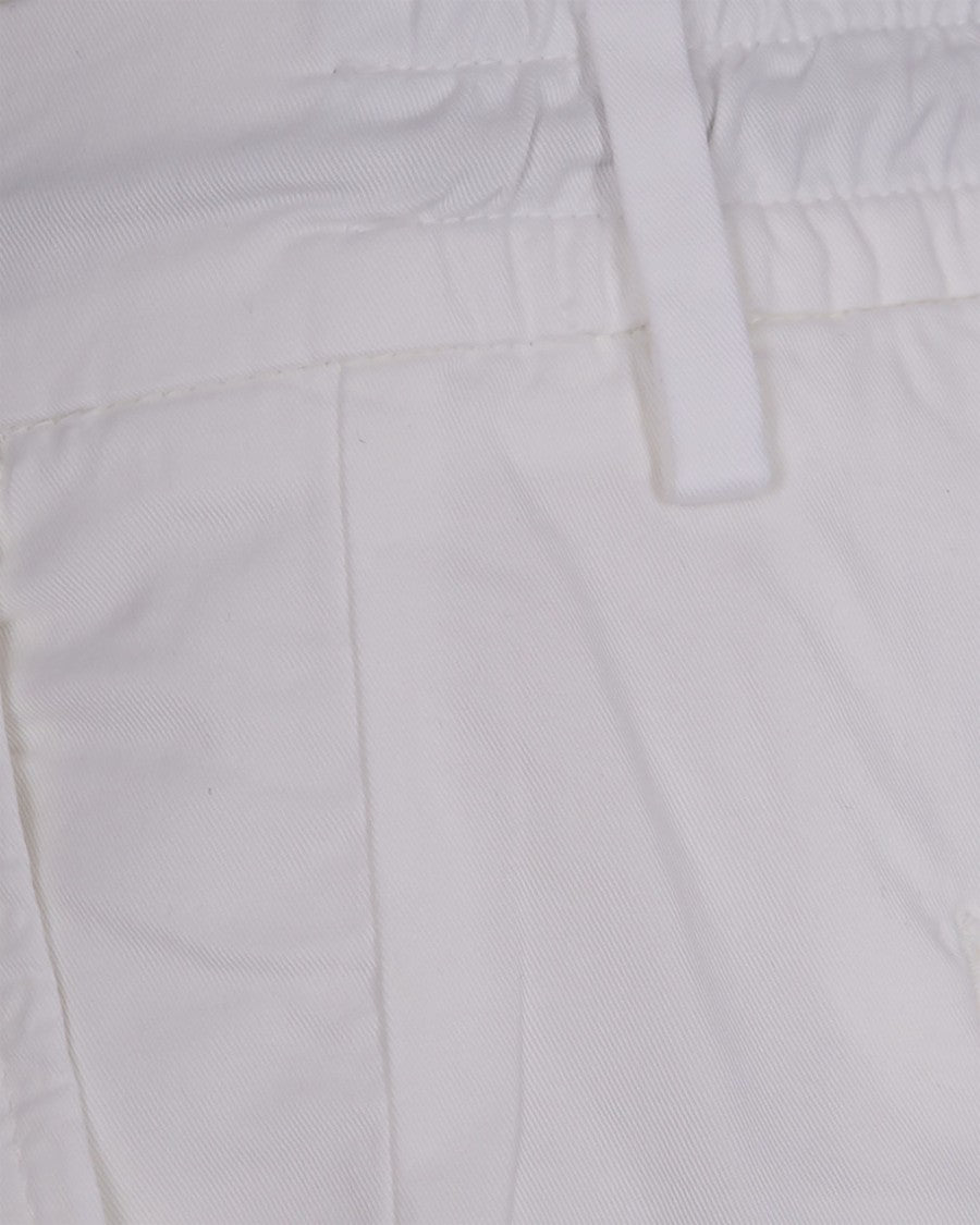 Eleventy Cotton Elasticized Front-Pleated Drawstring Casual Pants