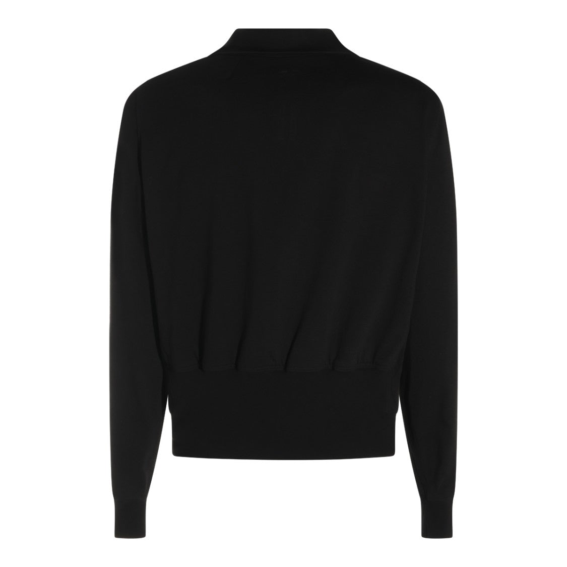 Rick Owens Asymmetrical Front-Zipper Sweater With Structured Collar