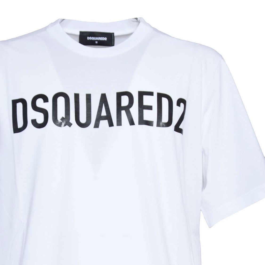 Dsquared2 Loose-Fit White Cotton T-Shirt With Logo Print