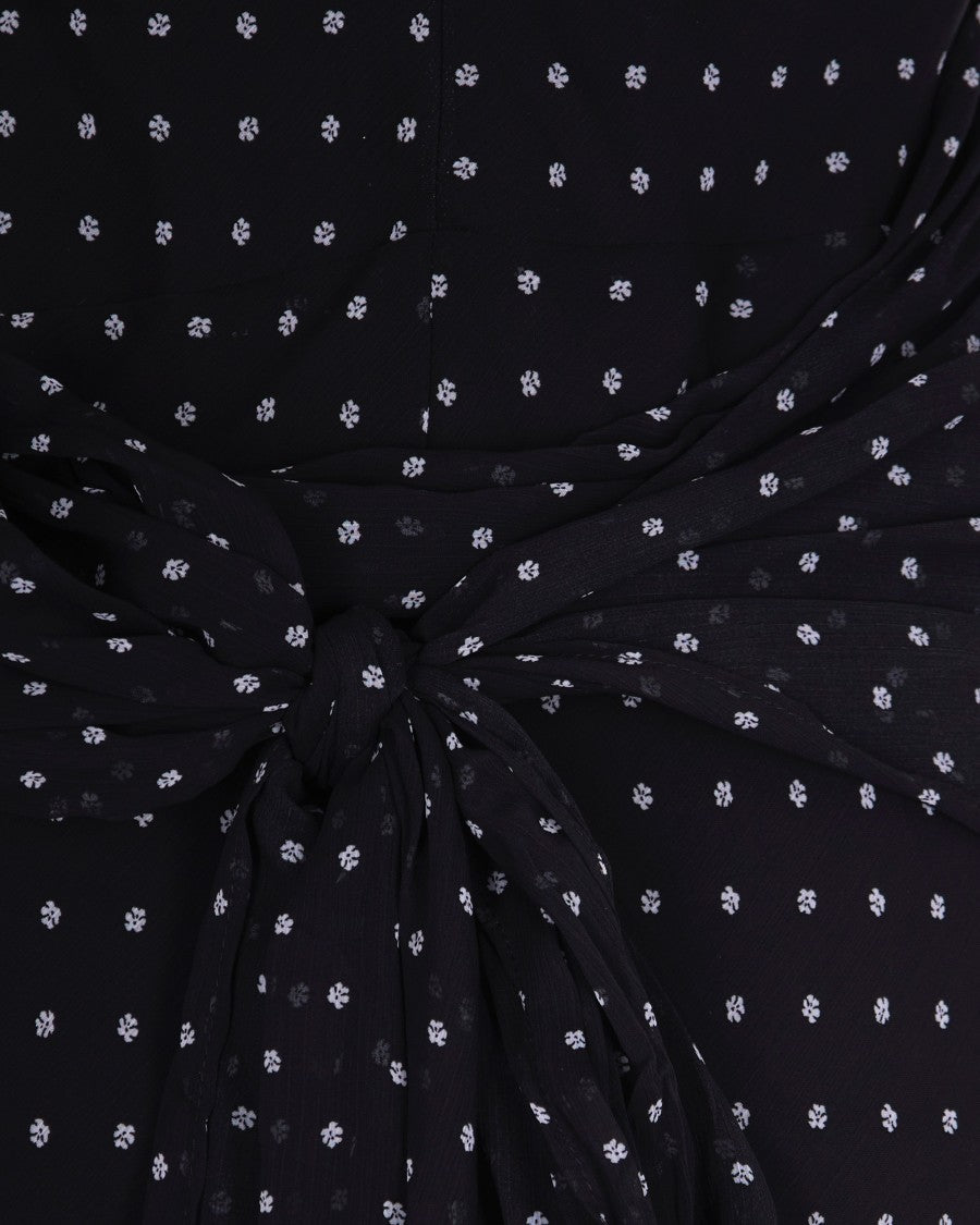 Rotate Black Floral Print Maxi Dress