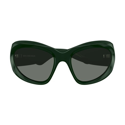 Balenciaga Bold Cat-Eye Sunglasses With Glossy Green Finish