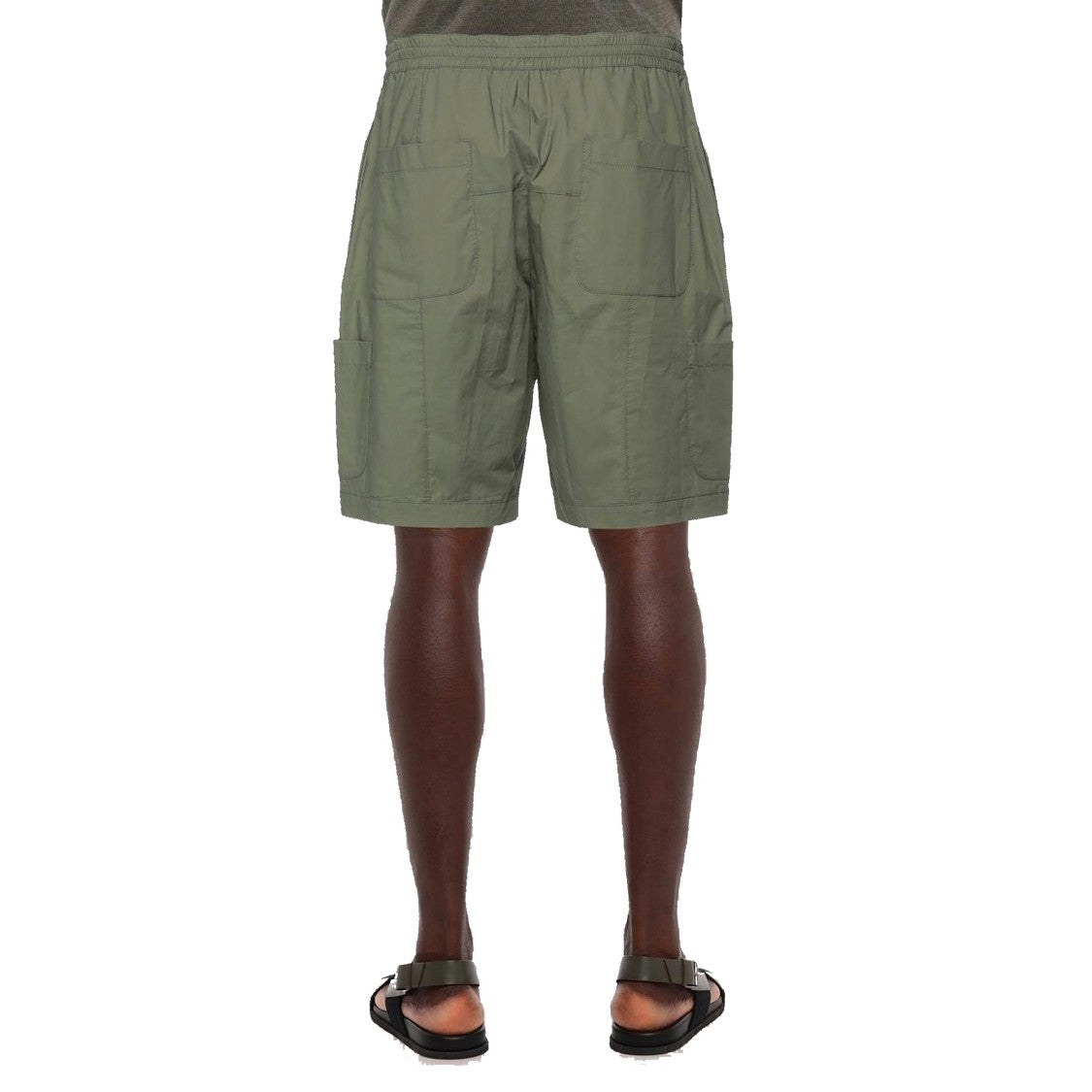 Ambush Green Cotton Bermuda Shorts