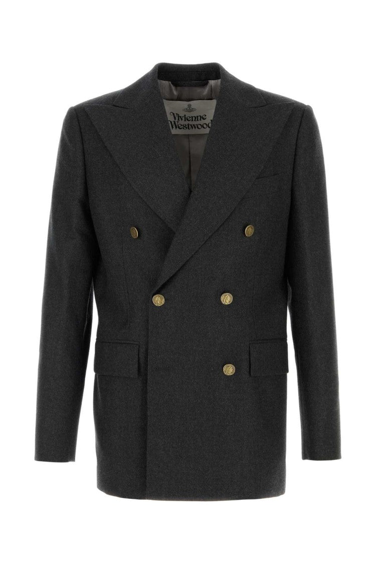 Vivienne Westwood Charcoal Wool Blend Captain Blazer