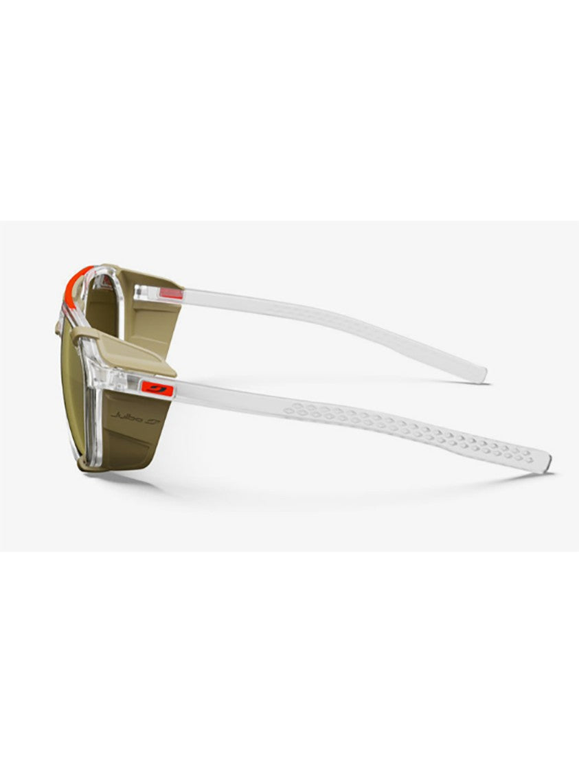 Julbo Transparent Frame Sunglasses With Brown Side Shields