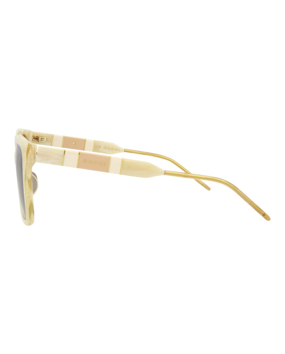 Gucci Square-Frame Acetate Sunglasses With Saddle Nose Bridge