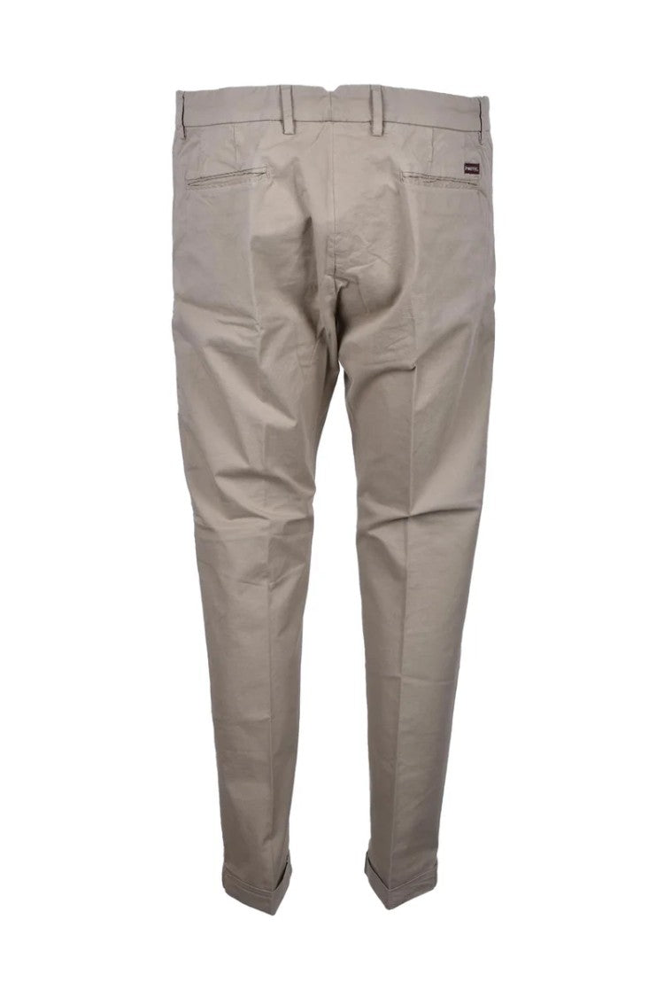 True Nyc Beige Stretch Cotton Pants