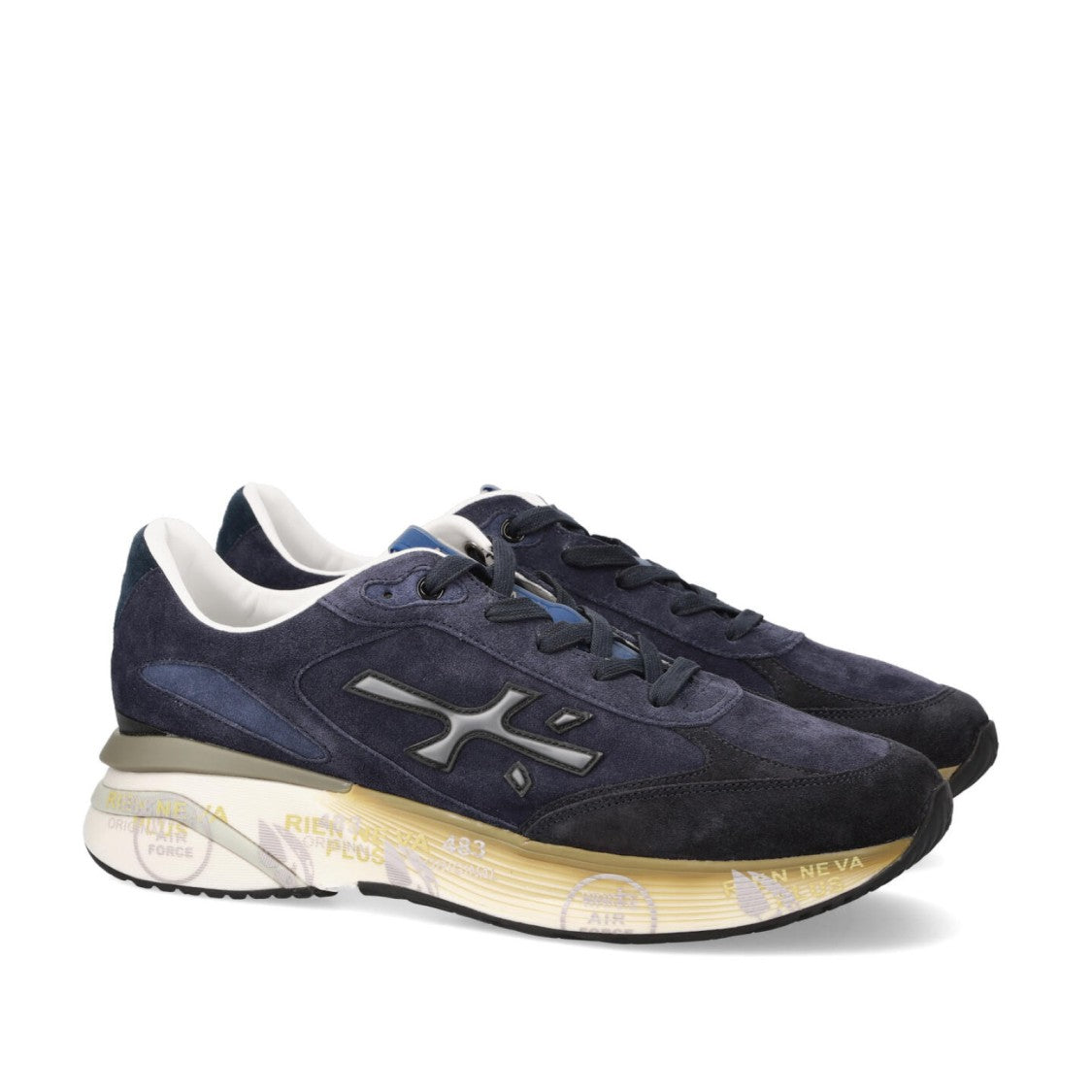 Premiata Sneakers Moerun In Suede Blu