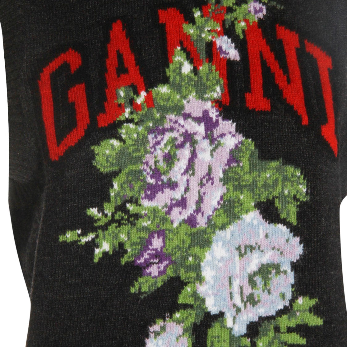 Ganni Grey Wool Knitwear