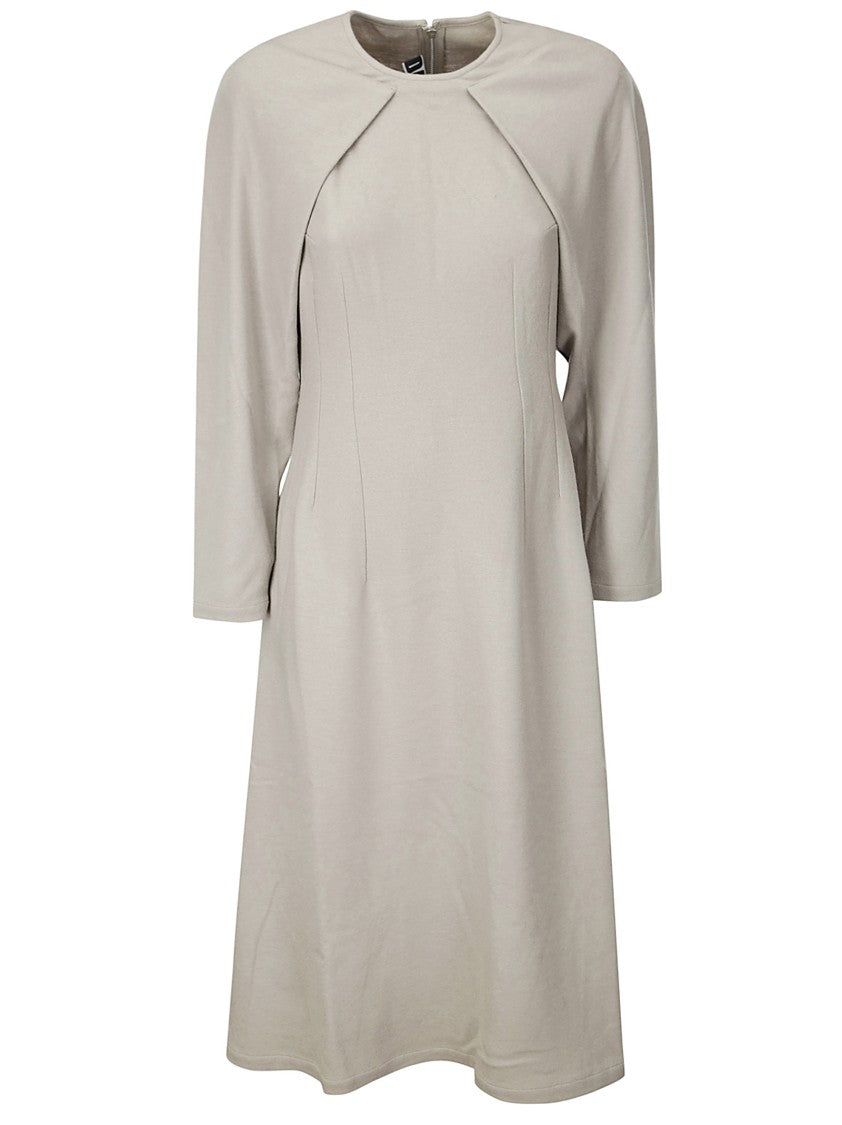Dawei Crew-Neck Wool Dress