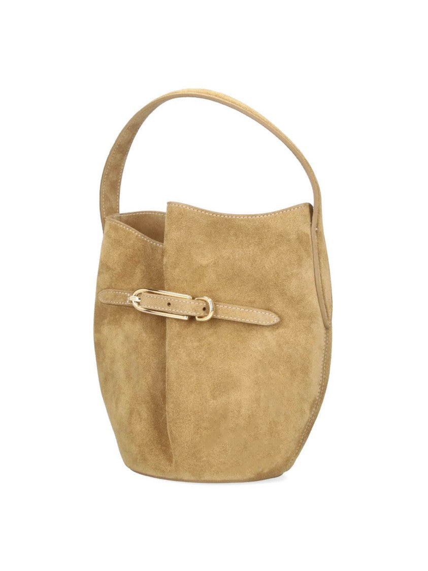 Liffner Soft Suede Handbag With Buckle Detail