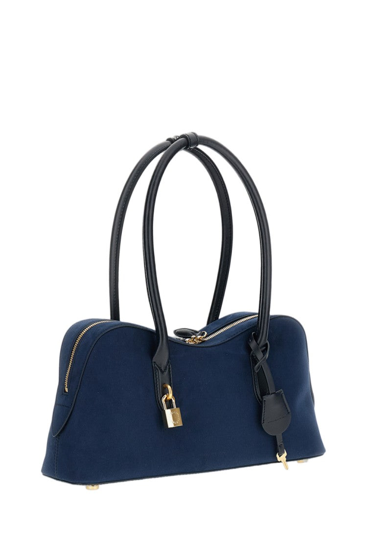 Stella Mccartney Blue Vegan Suede Stella Ryder Shoulder Bag