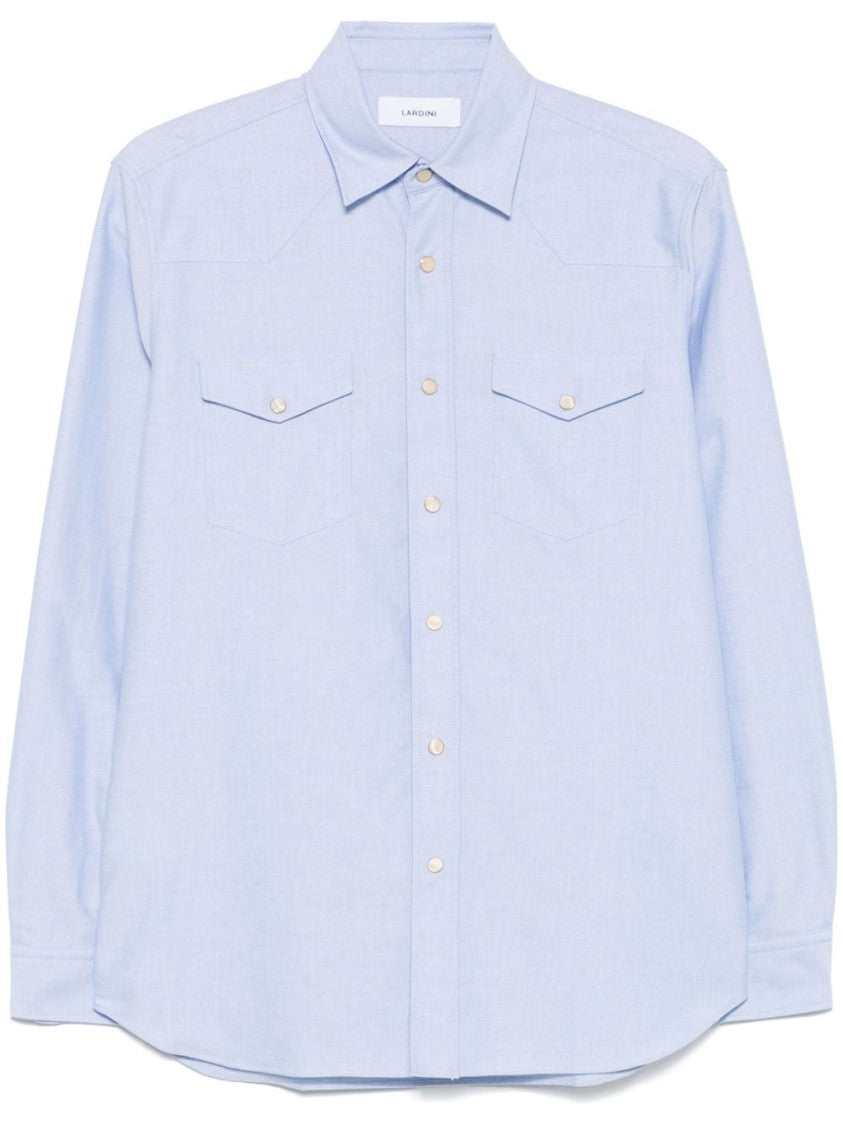 Lardini Refined Clear Blue Button-Down Shirt