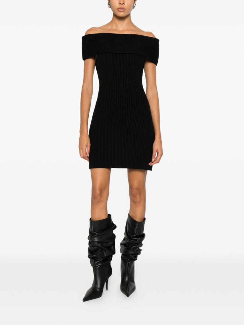 Givenchy Black Silk And Nylon Mini Dress