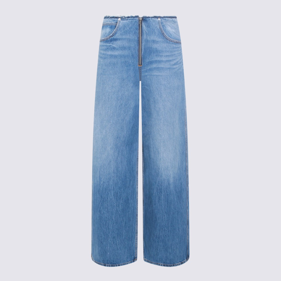 Alexander Wang Vintage Marbled Blue Cotton Jeans
