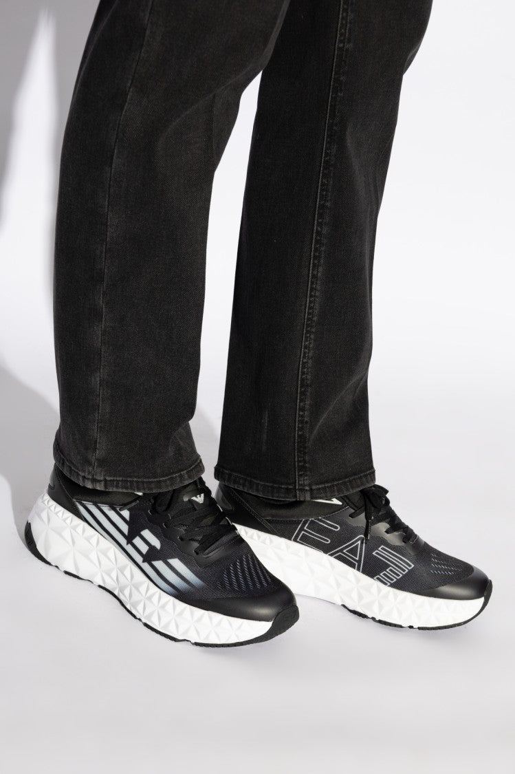 Ea7 Emporio Armani Athletic Sneakers With Distinctive Logo Accents