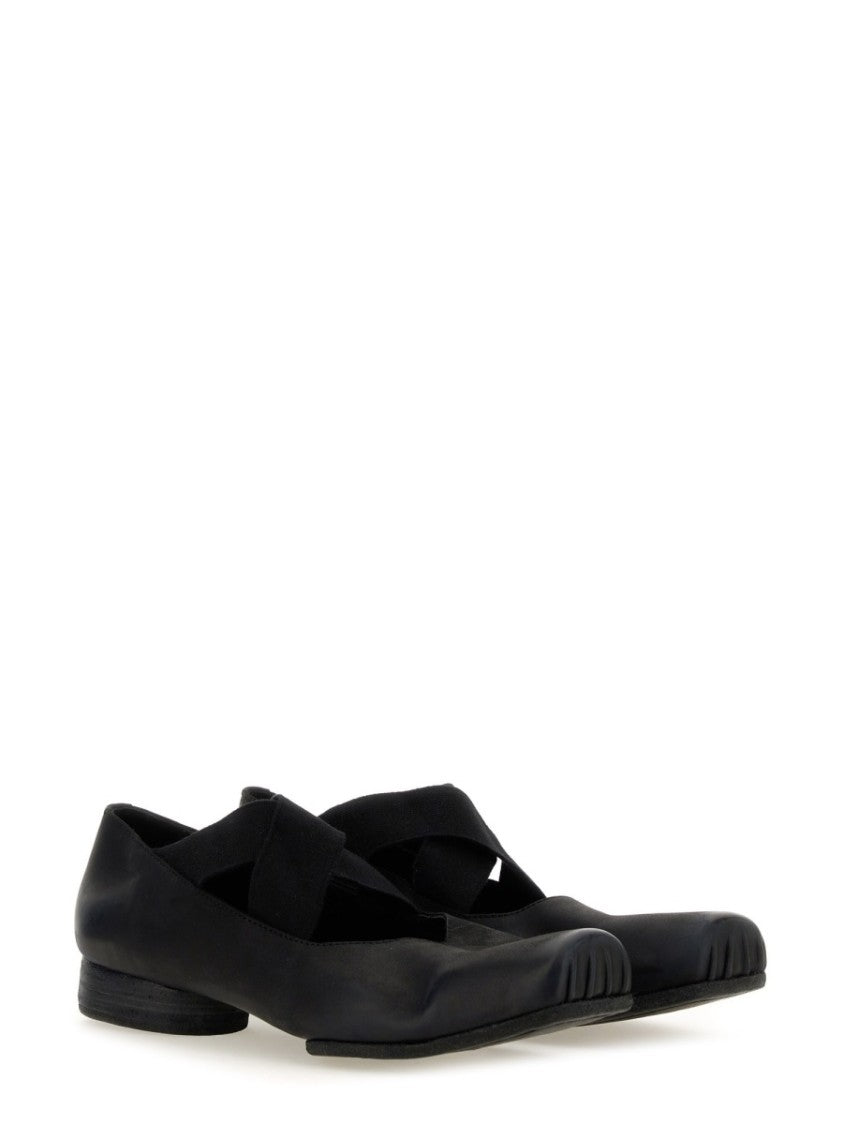 Uma Wang Square Toe Calf Leather Flats