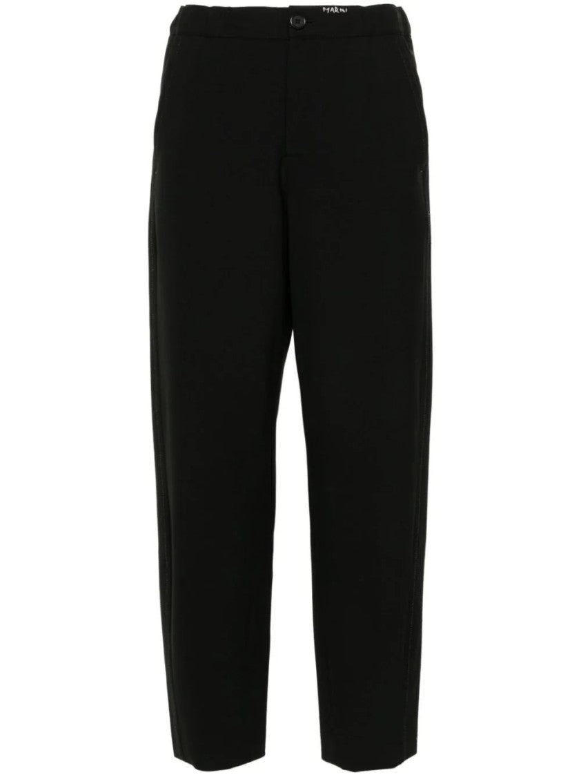 Marni Tailored Black Pants With Fabric Blend And Fit