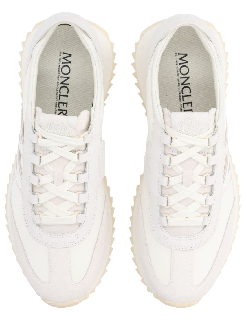 Moncler Pacy2 White Leather Zigzag Sole Sneakers