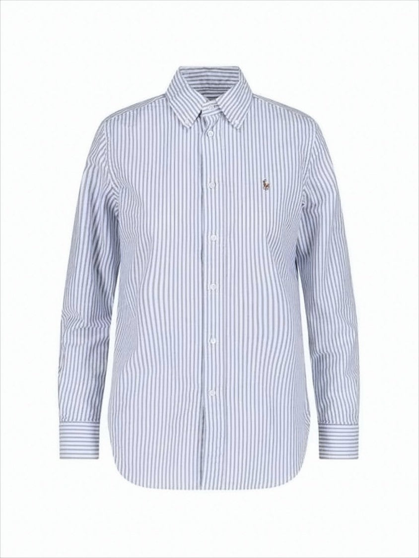 Polo Ralph Lauren Vertical Blue And White Striped Button-Down Shirt
