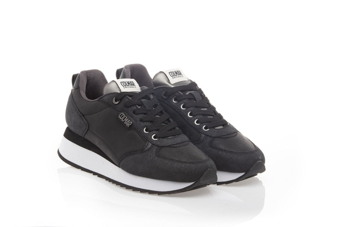 Colmar Originals Sporty Black Sneakers With Raised Sole