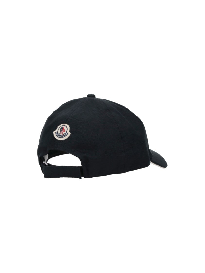 Moncler Black Curved Visor Cotton Baseball Cap