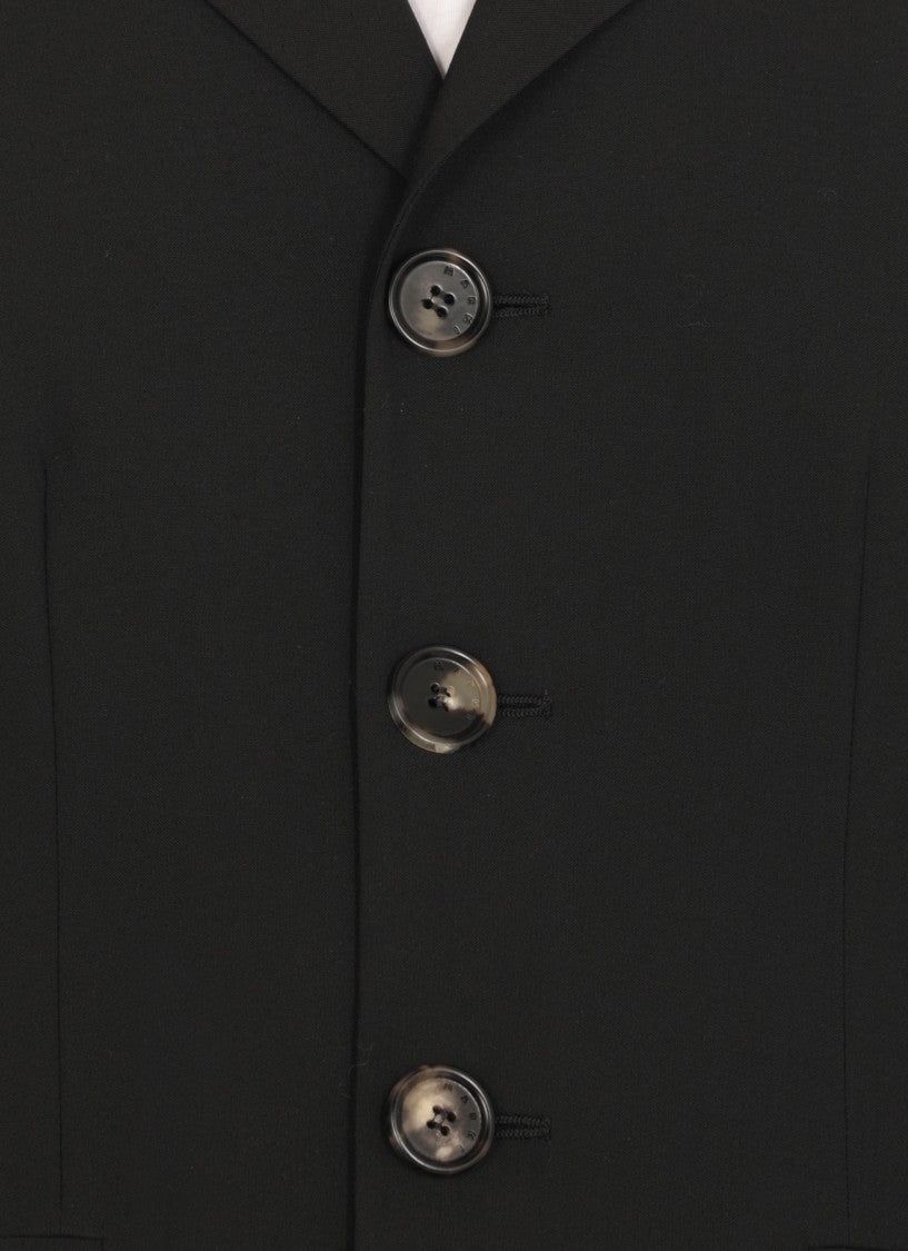 Marni Tailored Black Virgin Wool Blend Marni Blazer