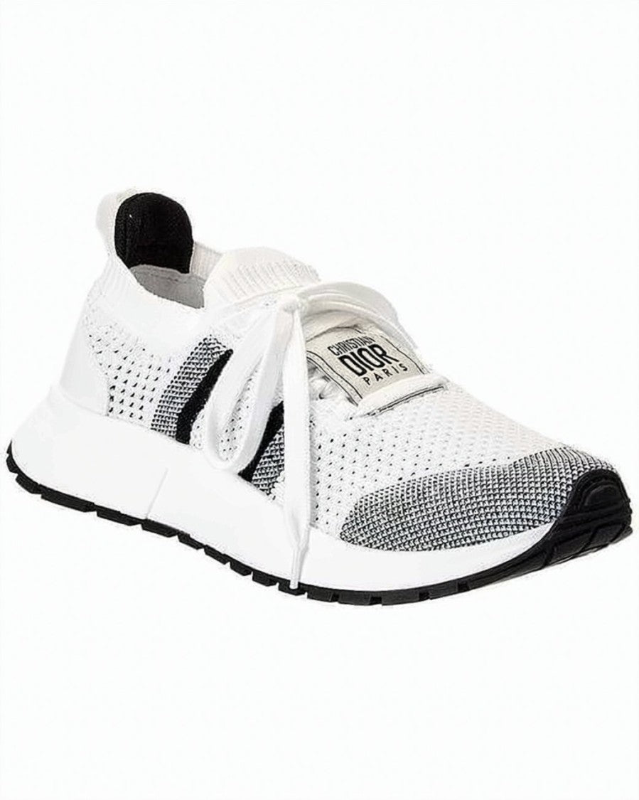 Dior Breathable Knit Sneakers With Black