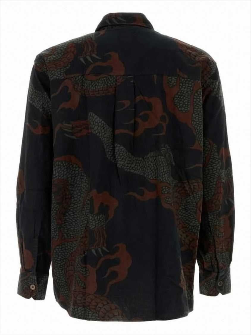 Our Legacy Long-Sleeve Shirt With Intricate Dragon Pattern